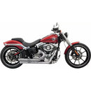 Bassani Pro Street Turn Out Exhaust System for Harley 08-17 Softail Breakout / Rocker / Chrome  - Customhoj