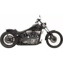 Bassani Sweeper Radial Exhaust System for Harley 86-17 Softail / Black with black heat shields  - Customhoj