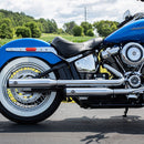 S&S ECE-Approved Grand National Slip-On Mufflers for Harley 18-20 FLHC / FLDE / Chrome