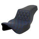 Saddlemen Step-Up Front Lattice Stitch for Harley 08-25 Touring (excl. 23-25 CVO; 24-25 Road Glide / Street Glide) / Black / Blue  - Customhoj