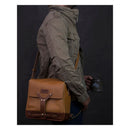 Trip Machine Vintage Leather Motorcycle Messenger Bag  - Customhoj