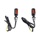 MCS 3 in 1 bakljus Svart med orange lins Fastline LED 3-1 Bakljus/Blinkers Svart/Krom Customhoj