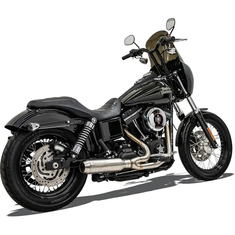 Bassani Ripper Super Bike 2-i-1 rustfrit udstødningssystem til Harley