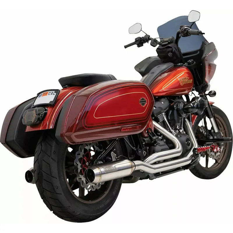 Bassani True Dual Stainless Super Bike-udstødningssystem til Harley