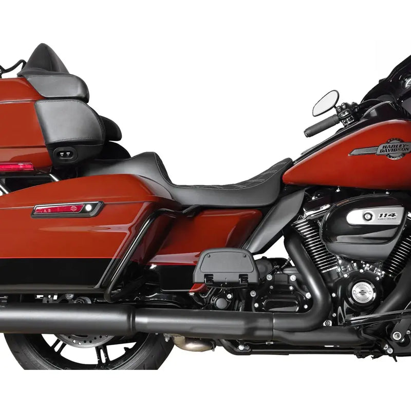 Drag Specialties Predator III 2-Up forlænget rækkevidde sæde til Harley 