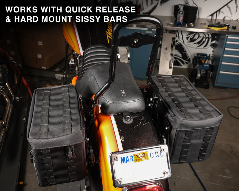 Thrashin Supply Hard Mount sadeltaskeholdere til Harley