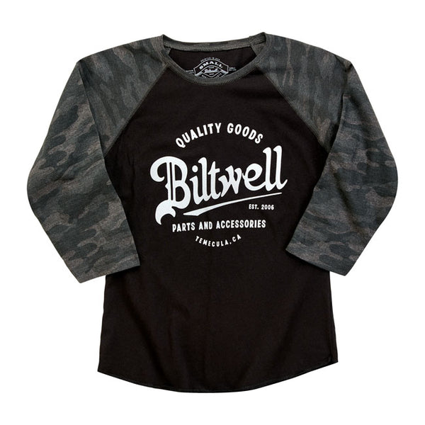 Biltwell Script Baseball Longsleeve Ladies