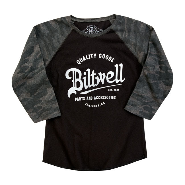 Biltwell Script Baseball Longsleeve Ladies