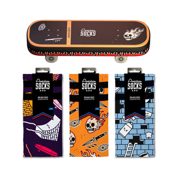 American Socks Skateboard-gaveæske med signaturstrømper