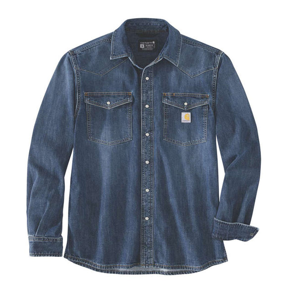 Carhartt Denim-skjorte med trykknap foran