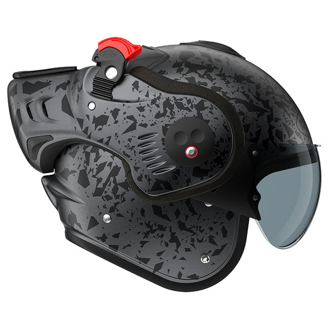 Rood Boxxer Alpha Flip-Up motorcykelhjelm