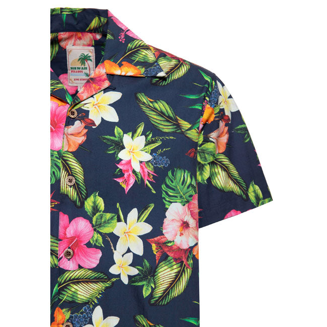 King Kerosin Tropcial Flowers Hawaii-skjorte