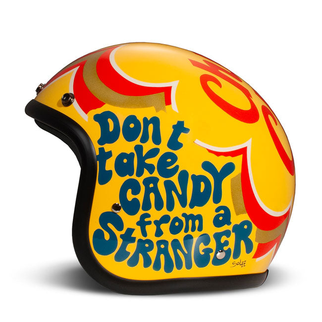 DMD Åben motorcykelhjelm med retrografik
