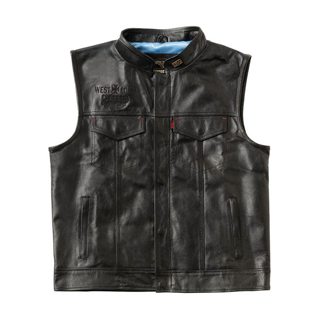 West Coast Choppers x 13 1/2 Dominator læder motorcykelvest