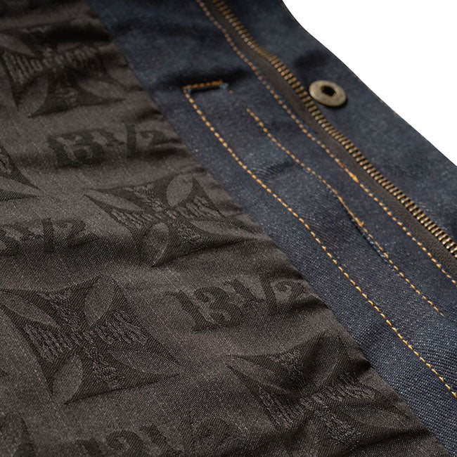 West Coast Choppers x 13 1/2 Dominator RAW Denim Motorcykelvest