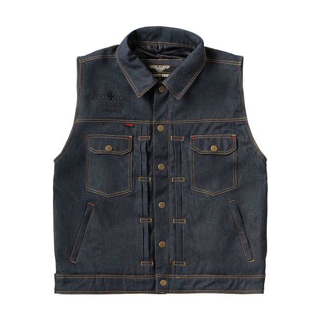 West Coast Choppers x 13 1/2 Dominator RAW Denim Motorcykelvest