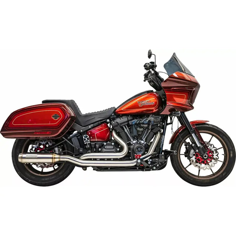 Bassani True Dual Stainless Super Bike-udstødningssystem til Harley