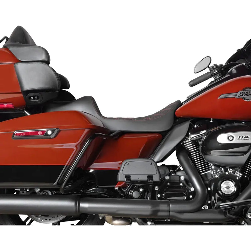 Drag Specialties Predator III 2-Up forlænget rækkevidde sæde til Harley 