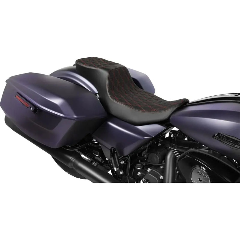 Drag Specialties Performance Predator 2-Up forlænget sæde til Harley 