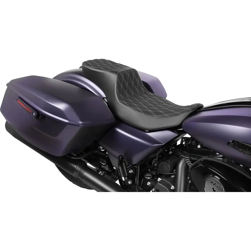 Drag Specialties Performance Predator 2-Up forlænget sæde til Harley 