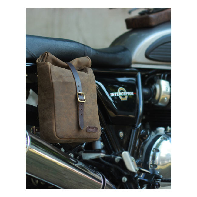 Trip Machine Vintage læder 3,3 l motorcykeltaske / skuldertaske