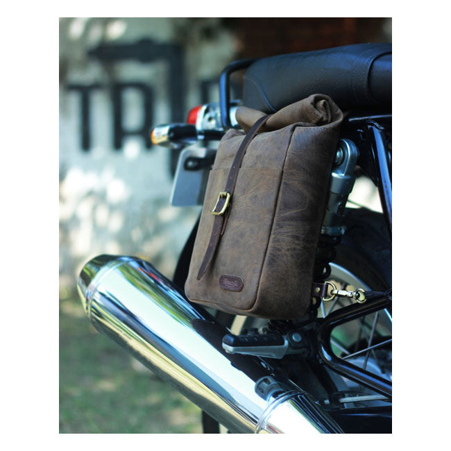 Trip Machine Vintage læder 3,3 l motorcykeltaske / skuldertaske