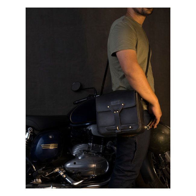 Trip Machine Vintage læder motorcykel messenger taske