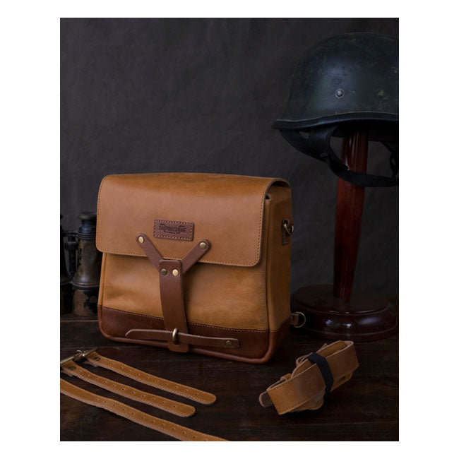 Trip Machine Vintage læder motorcykel messenger taske