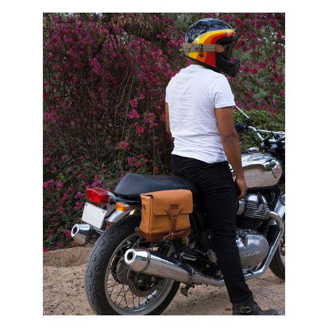 Trip Machine Vintage læder motorcykel messenger taske