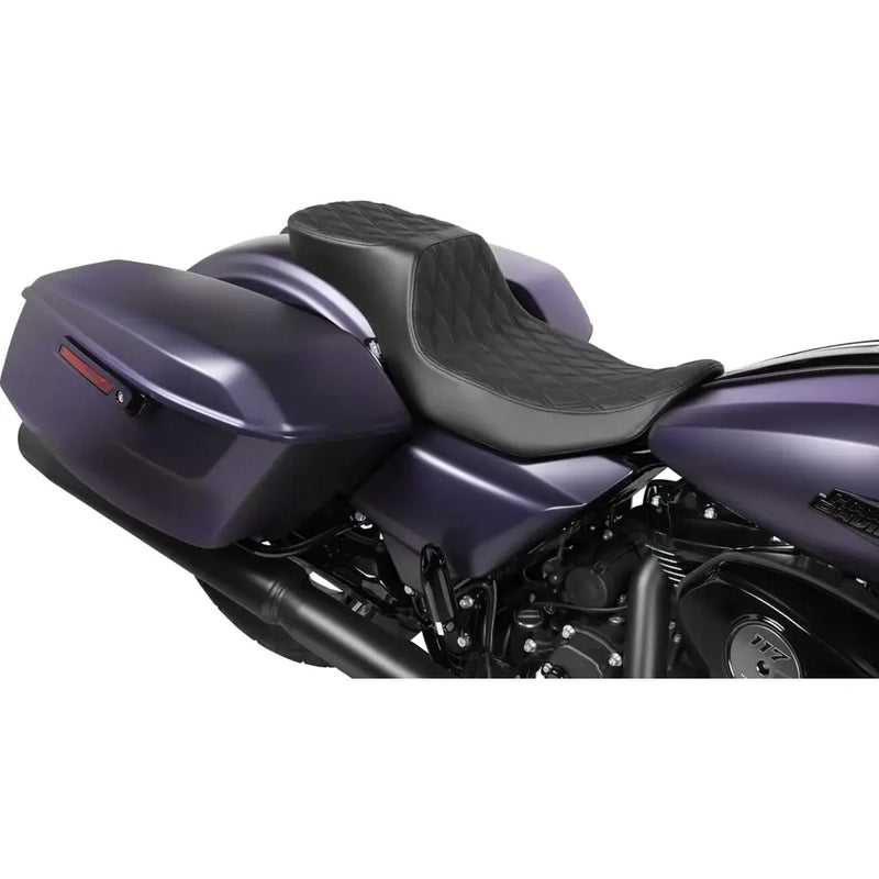 Drag Specialties Performance Predator 2-Up forlænget sæde til Harley 