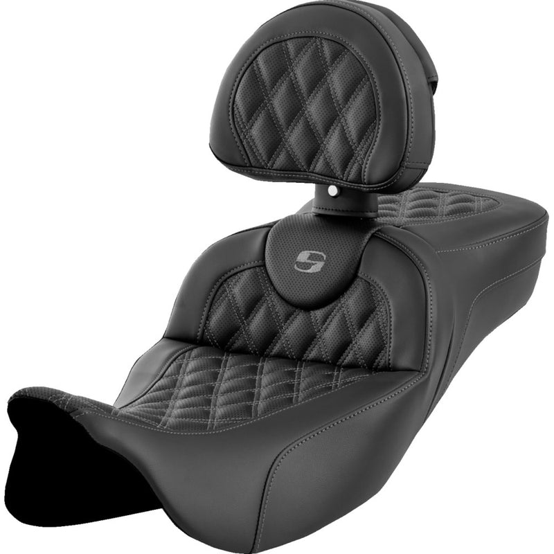 Saddlemen Roadsofa Extended Reach Lattice Stitch Seat til Harley