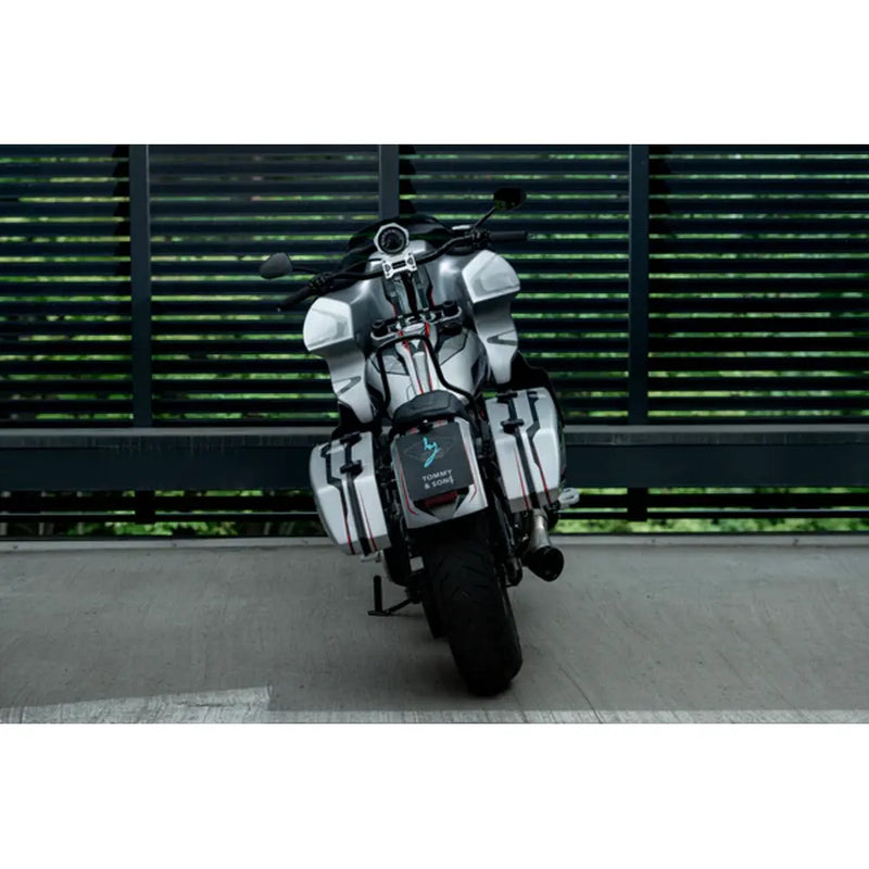Tommy & Sons Inception-sadeltasker til Harley