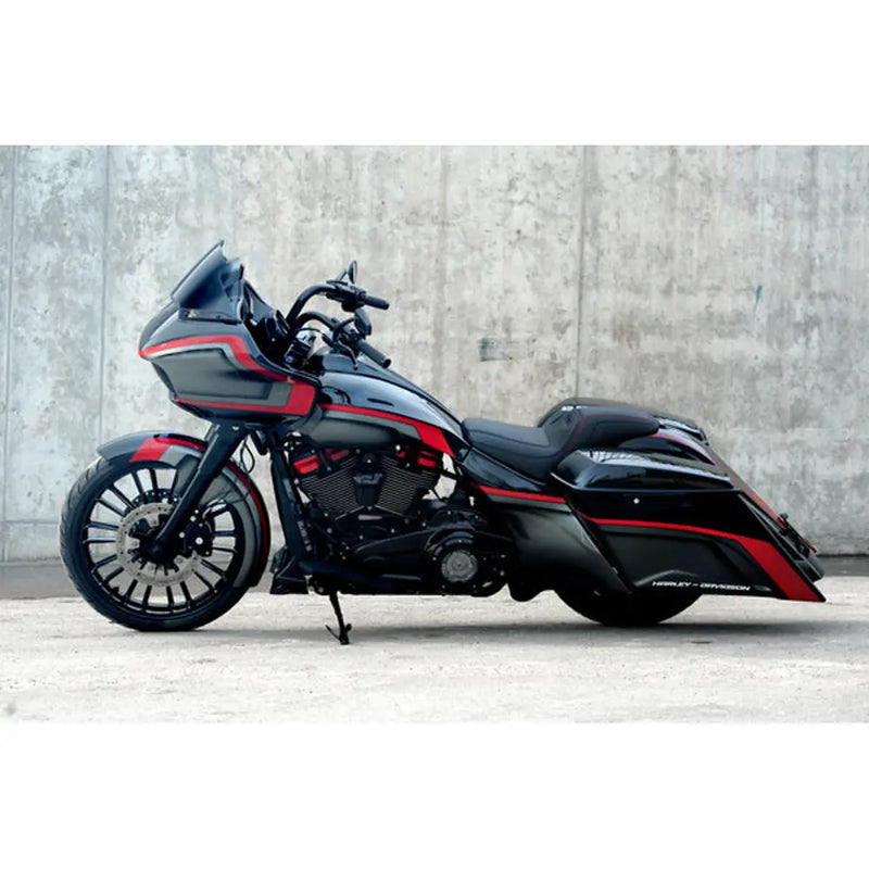 Tommy & Sons Magnus 7" strakte sadeltaskekroppe til Harley