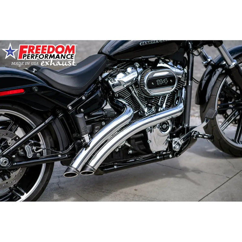 Freedom Performance Radical Radius Slash Cut-udstødning til Harley