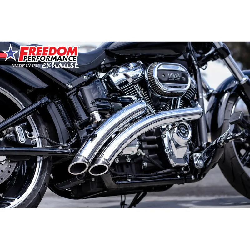 Freedom Performance Radical Radius Slash Cut-udstødning til Harley