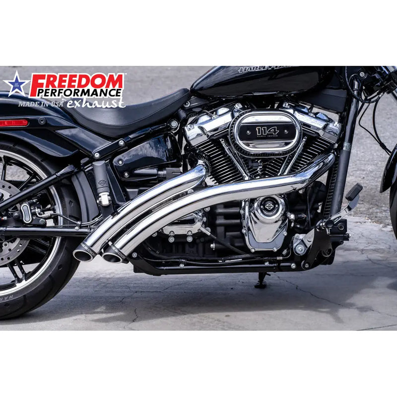 Freedom Performance Radical Radius Slash Cut-udstødning til Harley