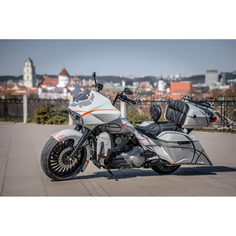 Tommy & Sons Magnus 7" strakte sadeltaskekroppe til Harley
