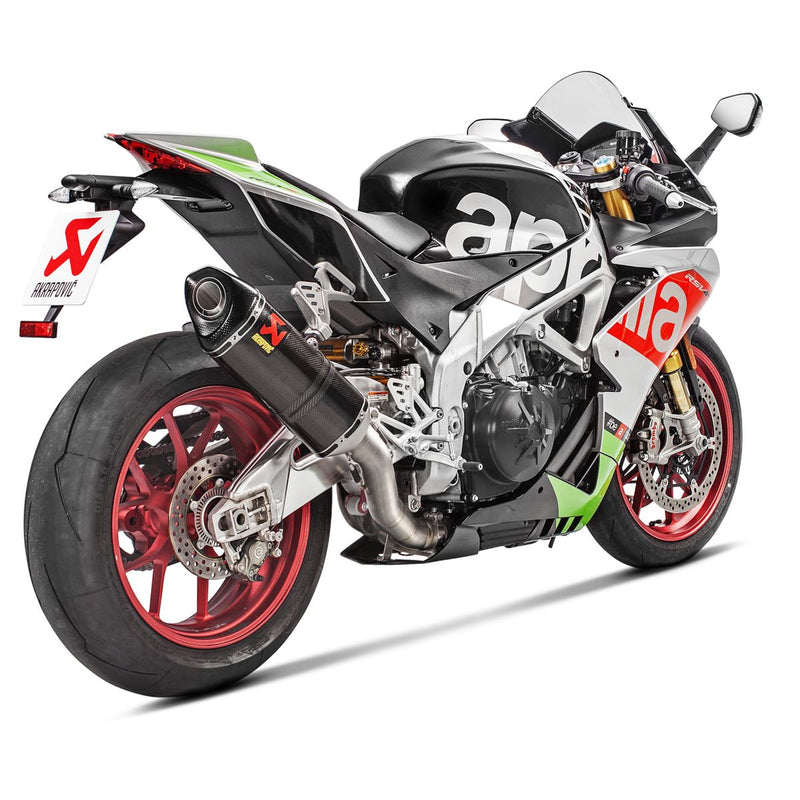 Akrapovic Slip-On Series Muffler for Aprilia 17-20 Tuono V4 (Carbon muffler with carbon end cap) (S-A10SO9-RC)