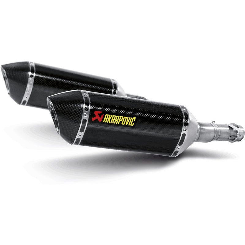 Akrapovic Slip-On Series Muffler for Kawasaki 10-13 Z1000 / SX / Ninja 1000 (Dual carbon mufflers with carbon end caps) (EC Approval) (S-K10SO6-HZC)