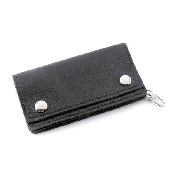 Amigaz Black Soft Leather Biker Wallet