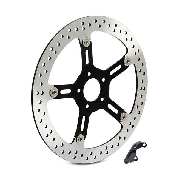 Arlen Ness 14" Big Brake Kit Front for Harley 08-13 FLT / FLHX / FLHR with OEM-style hub mounted brake disc / Front Left