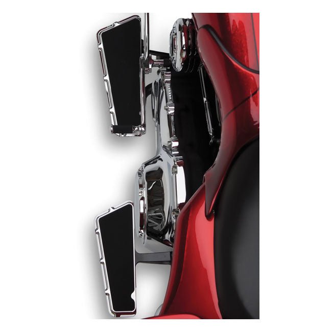 Arlen Ness Fusion Beveled Rider Floorboards for Harley 86 - 17 FL Softail; 12 - 16 Dyna FLD Switchback; 83 - 21 Touring, Trikes Black - Customhoj