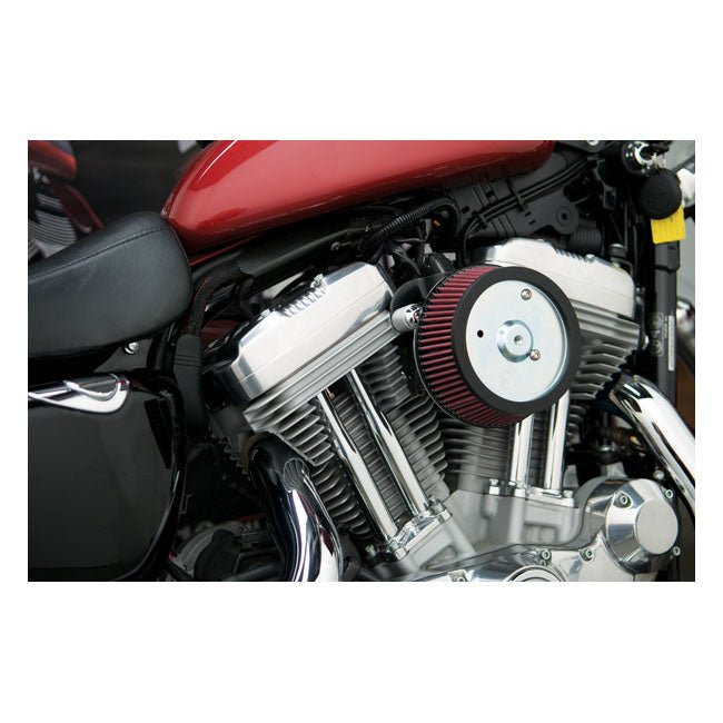 Arlen Ness Stage 1 Big Sucker Air Cleaner OEM for Harley 16-22 Sportster XL Forty Eight, Seventy Two, Iron with OEM round air cleaner cover / Plain