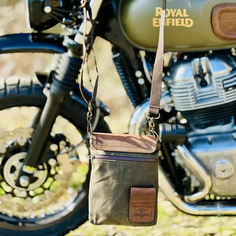 Longride Lille Heritage voksbehandlet duffelbag / motorcykeltaske