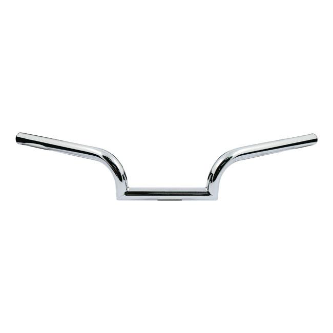 Biltwell 1" Mustache Motorcycle Handlebars Chrome / No dimples