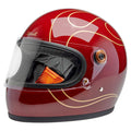 Biltwell Gringo S Motorcycle Helmet Garnet Red Flames / XS (53-54cm)  - Customhoj