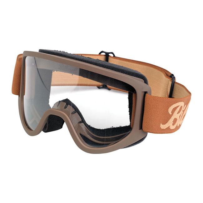 Biltwell Moto 2.0 Motorcycle Goggles Brown