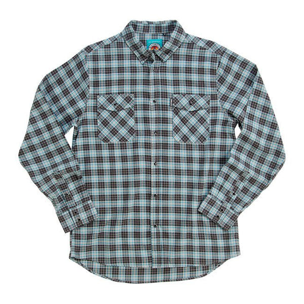 Biltwell Pacific Flannel Shirt Gray/Agave/Black