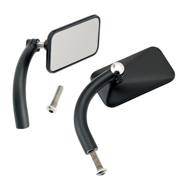 Biltwell Utility Motorcycle Mirror Set Rectangle Perch-Mount