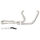 Black Duck Fighter EC Euro Approved 2-into-1 Exhaust for Harley 18-24 Softail (excl. Breakout / Fat Boy) (Euro 5 approved) / Turnout / Polished Stainless steel  - Customhoj